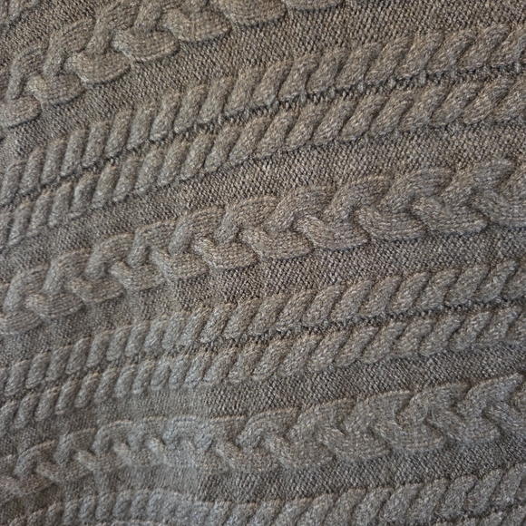 Talbots Green Asymmetrical Poncho Cable Knit Shall Cabincore Sweater - Picture 6 of 6